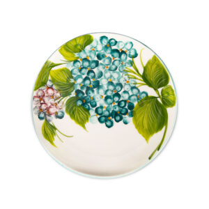 Dessert plate with hydrangeas