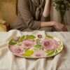 Serving tray with roses