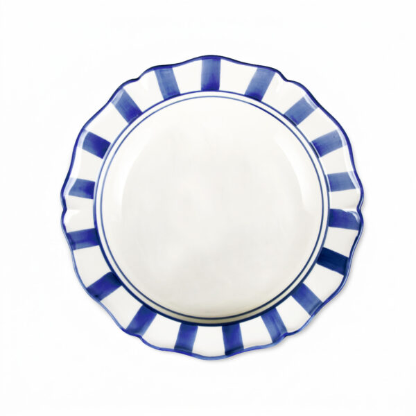 Riviera blue soup plate