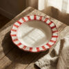 Riviera red soup plate