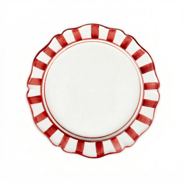 Riviera red soup plate