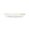 Ceramic fruit plate decorated lemons damask green