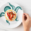 piatto-frutta-polipo-ambientata Dessert plate with octopus