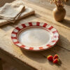 Riviera red dessert plate