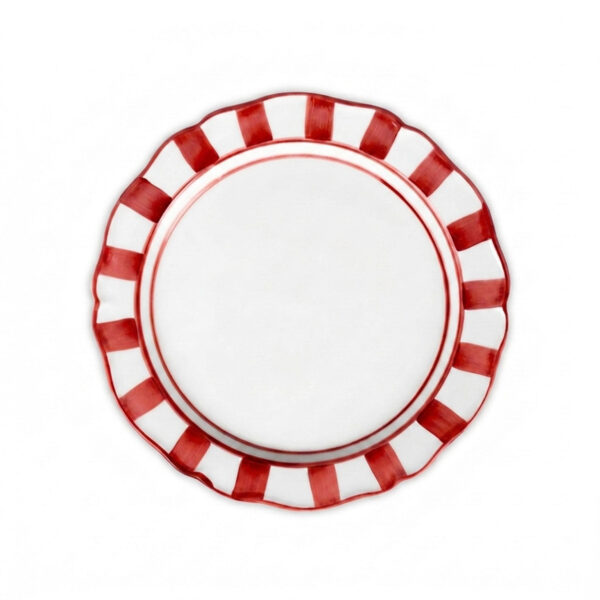 Riviera red dessert plate