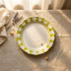 Riviera green dessert plate