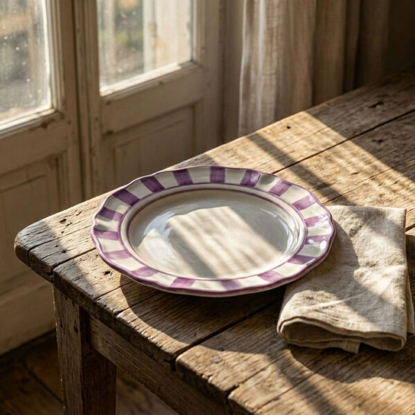 Riviera purple dessert plate