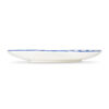 piatto-liscio-limoni-damascato-blu Smooth ceramic plate decorated lemons and blue damask