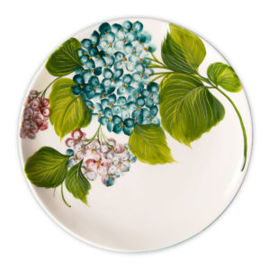 Plate with hydrangeas