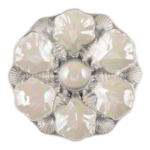 Mother-of-pearl oyster serving dish