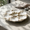 Gold oyster serving dish