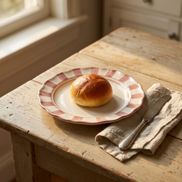Riviera pink bread plate