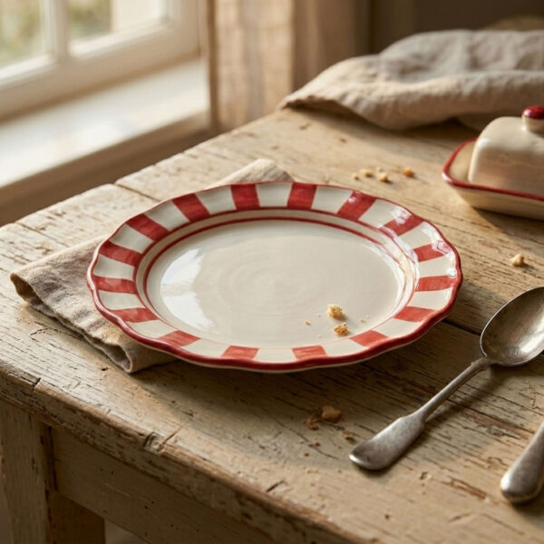Riviera red bread plate