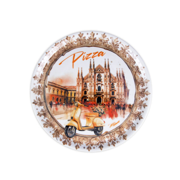 Cities pizza plate set