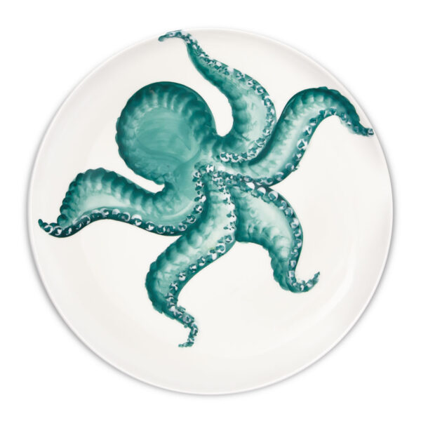 Plate with octopus