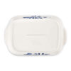 Serving tray with lemons and blue damask