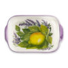 pirofila-limoni-lavanda-sopra Serving tray with lemons and lavender