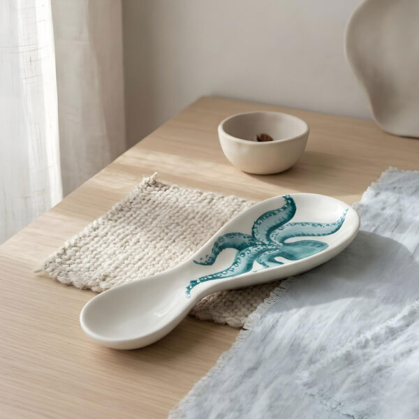 Spoon holder with octopus