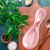 Pink spoon holder