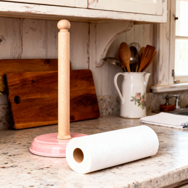 porta-scottex-rosa-ambientata-2 Pink kitchen roll holder