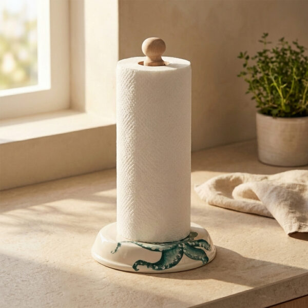 portarotolo-polipo-ambientata-ok Octopus kitchen roll holder