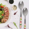 Salad cutlery with roses