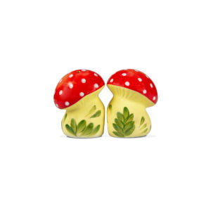 Salt and pepper red mushrooms