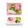 set-colazione-rose-burriera Bouquet breakfast set