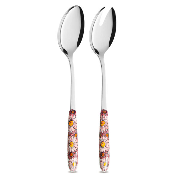 set-insalata-margherite-rosa Salad set with pink daisies