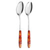 Salad set with red daisies