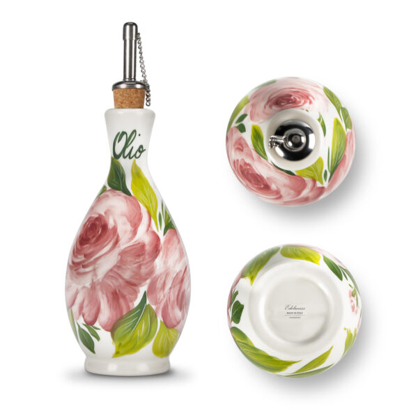 set-insalata-rose-bottiglia-olio Bouquet salad set