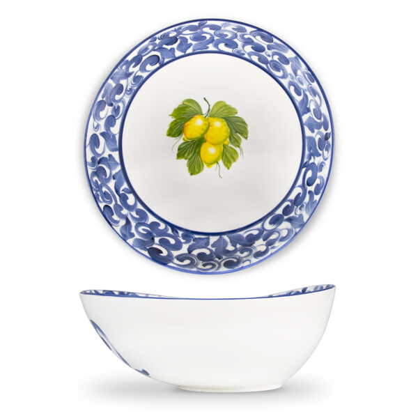Damascato blu fruit salad set