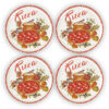 set-piatti-completo-cornice-rossa Red border pizza plate set