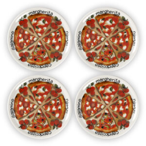 set-piatti-completo-spicchi Pizza slices plate set