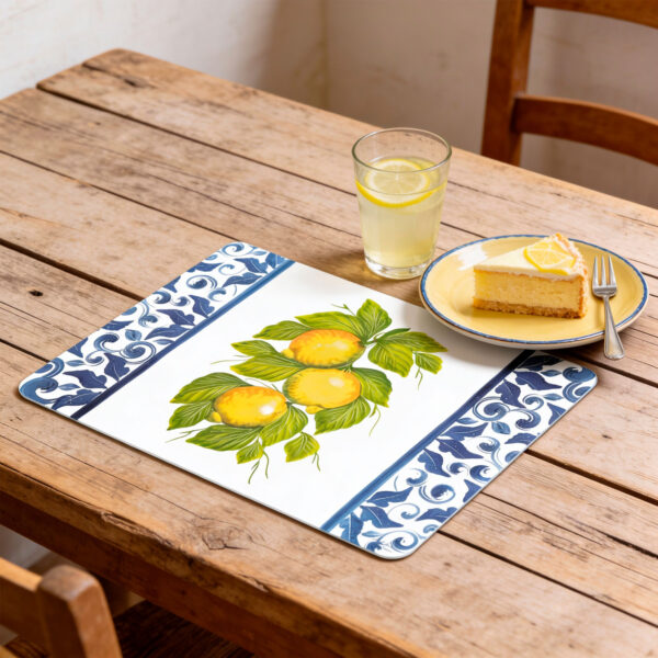 tovaglietta-damascato-blu-ambientata_ok Decorated placemat lemons damask