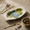 Appetiser tray with hydrangeas